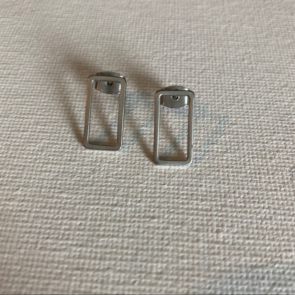 Rectangle Studs - Silver